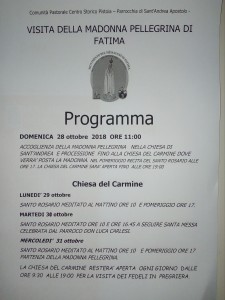 Programma Madonna Pellegrina Chiesa del Carmine